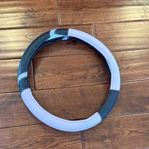 Black and White Steering Wheel Cover